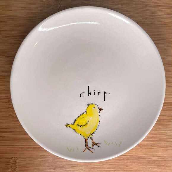 Rae Dunn Magenta Easter Plates Bunny Hop Basket Hunt Chick Chirp Carrot Crunch - Picture 2 of 9